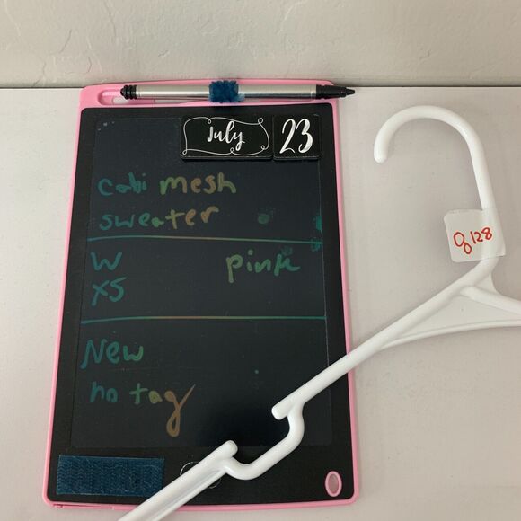 Cabi Gossamer Pullover Sweater Women XS Pink Mesh Boat Neck Drop Shoulder Sleeve - Picture 8 of 10